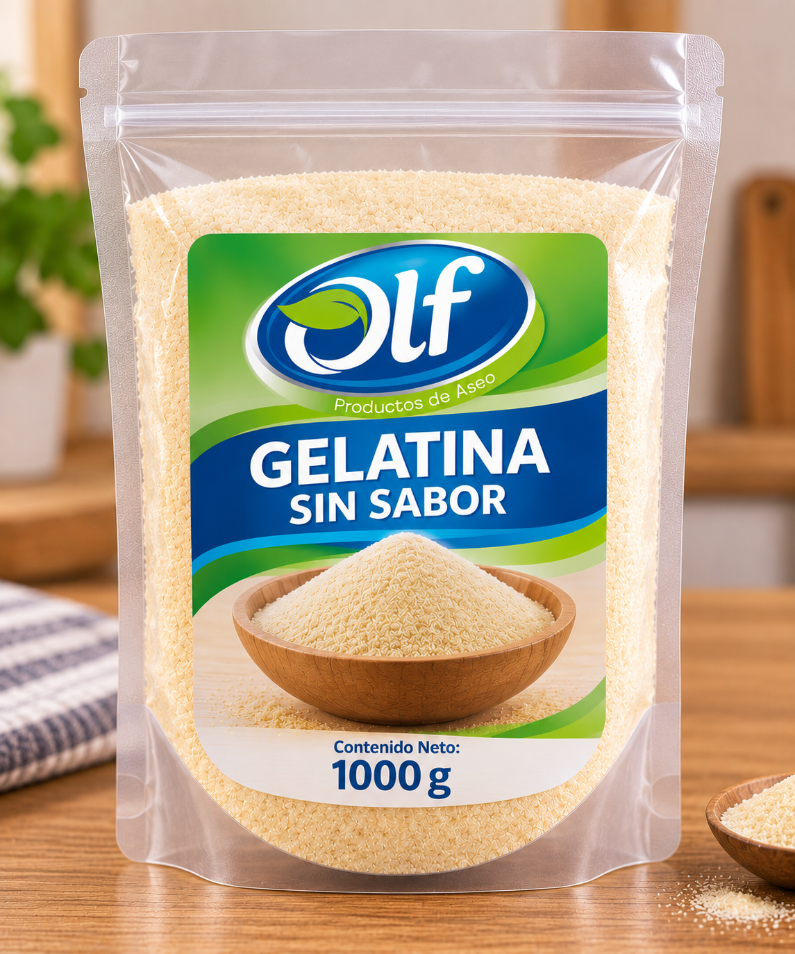 Gelatina sin sabor