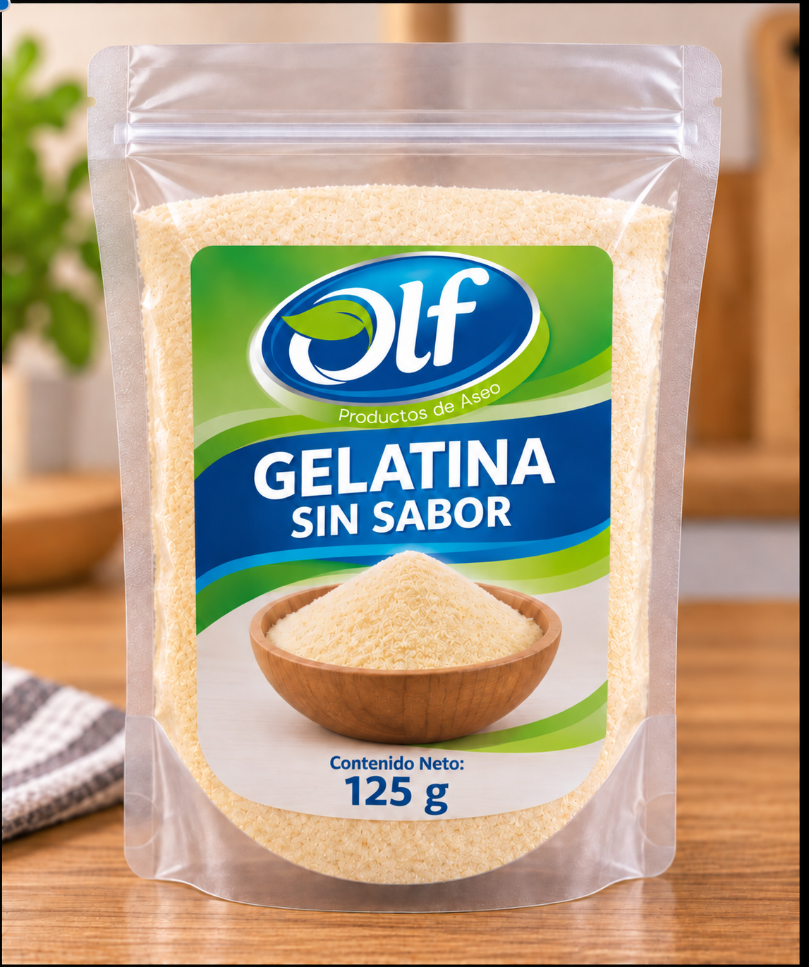 Gelatina sin sabor