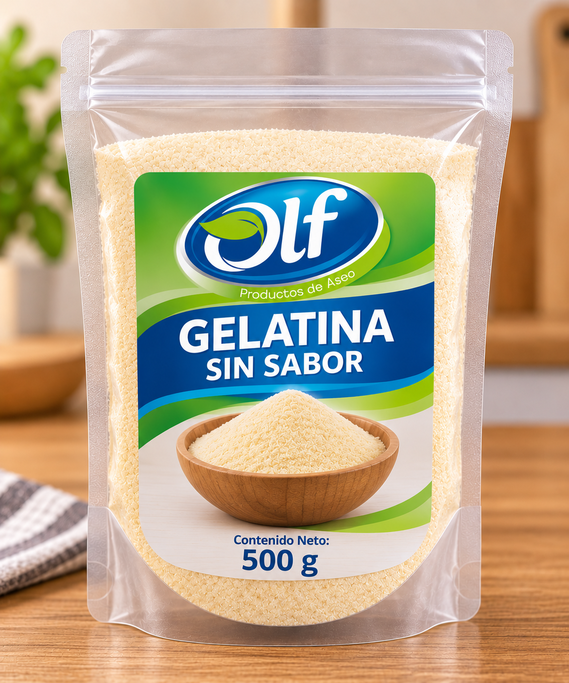 Gelatina sin sabor